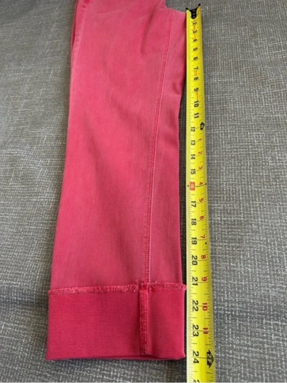 J. Jill Denim Authentic Fit Cropped Jeans Women’s 4 Coral Pink Stretch Cuff
